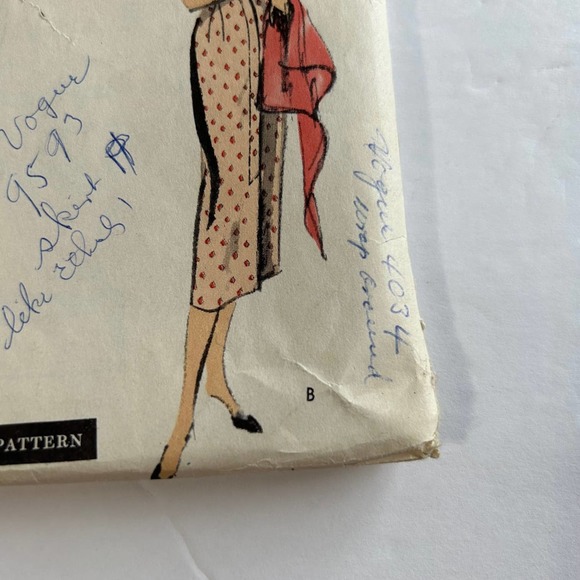 Vogue Special Design Vintage 1950's Pattern #S-4754 Women's Dress Size 18 HTF - Picture 4 of 6
